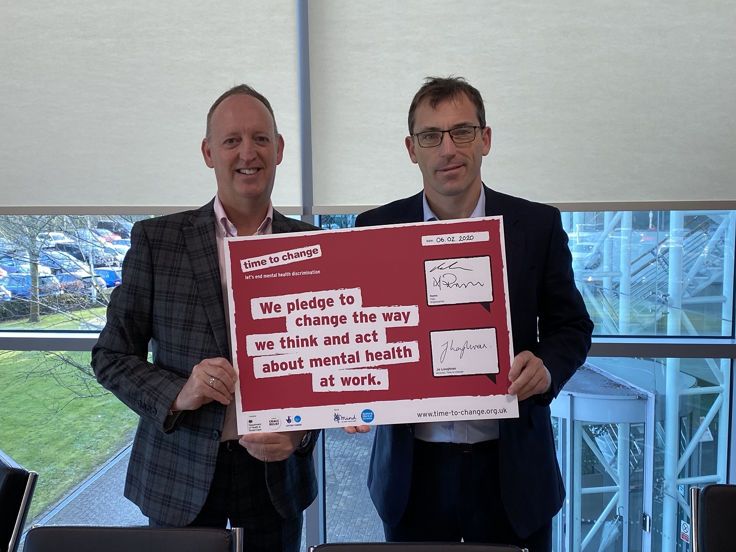 Banner of Cadent signs Time to Change pkedge