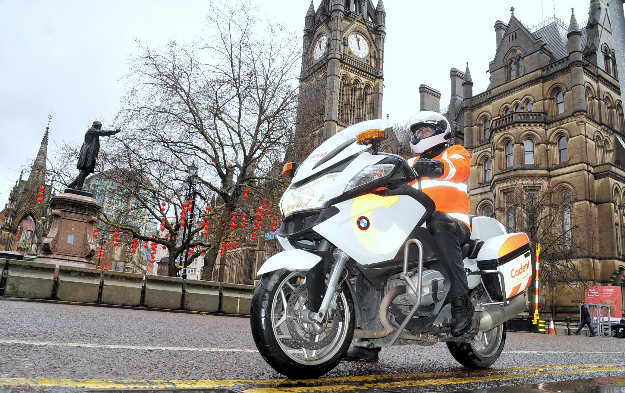 Cadent engineer on motorbike