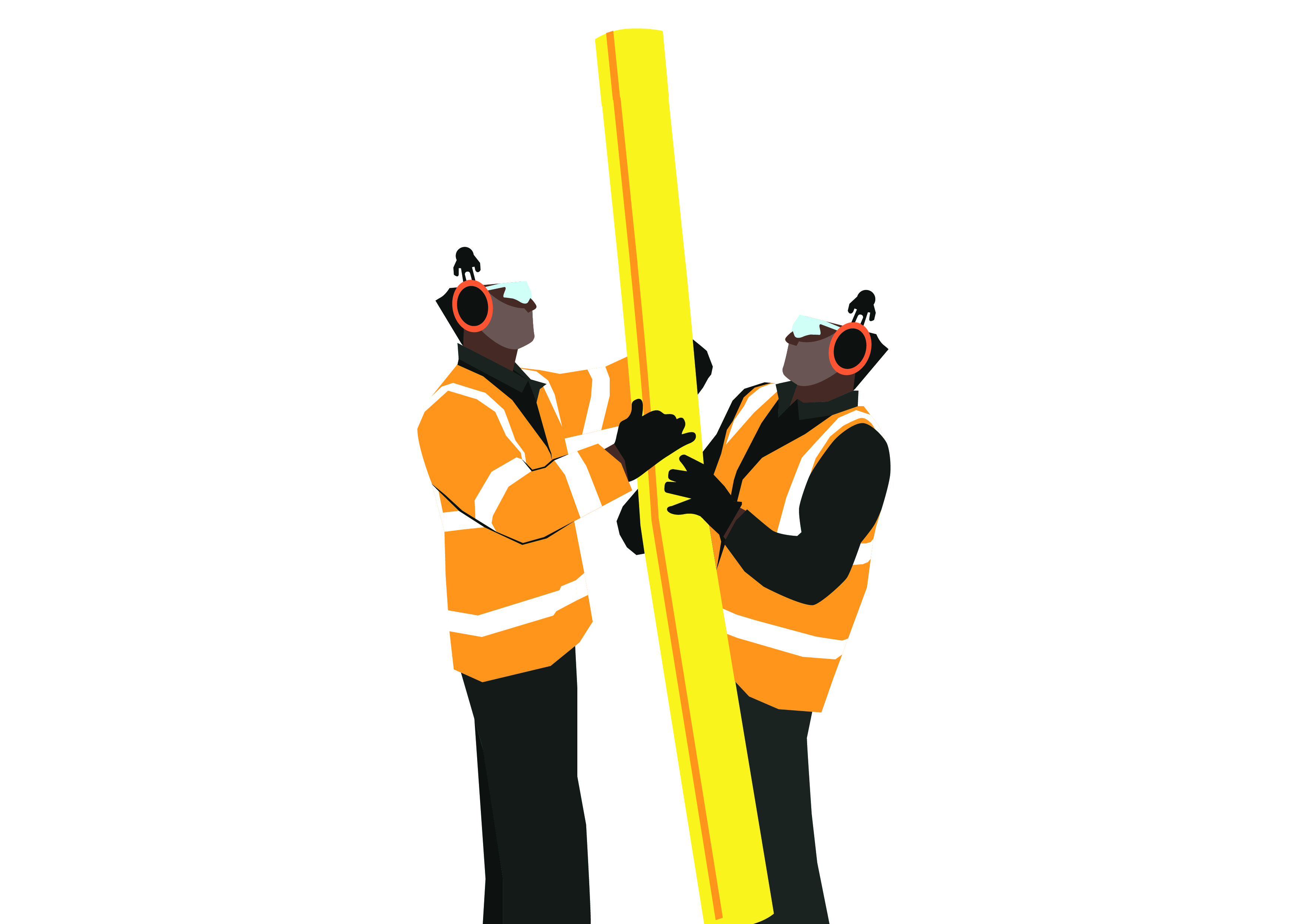 Engineers with pipes Img