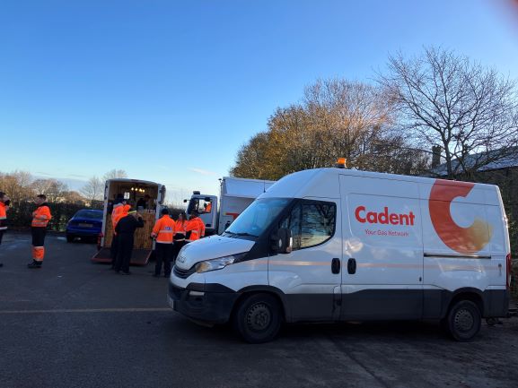 Cadent-van-and-engineers near Stannignton