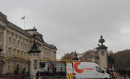 Cadent Van near the Buckingham palace