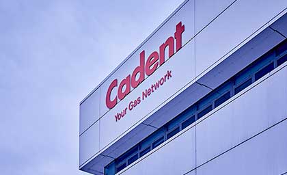 Cadent your gas network on the Cadent building