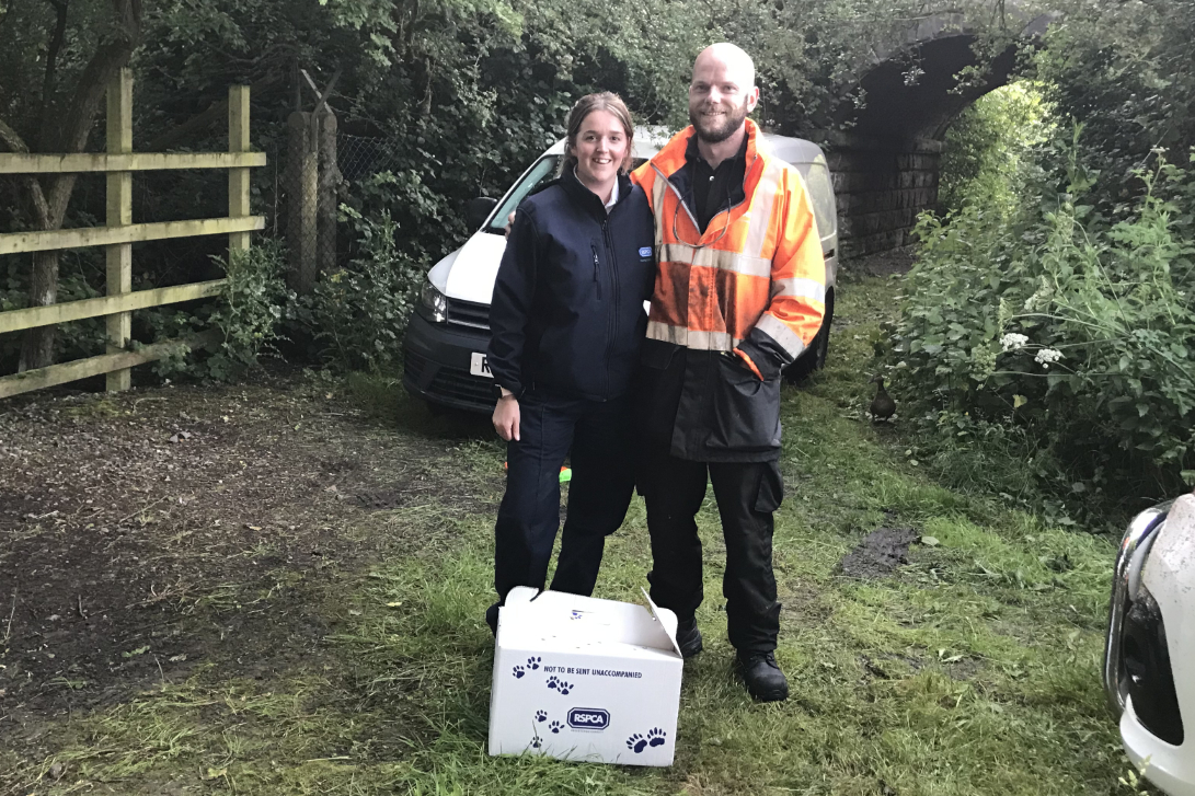 Cadent engineer near site with Duck