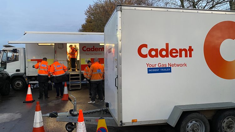 Cadent engineers and Stannington-Incident-truck