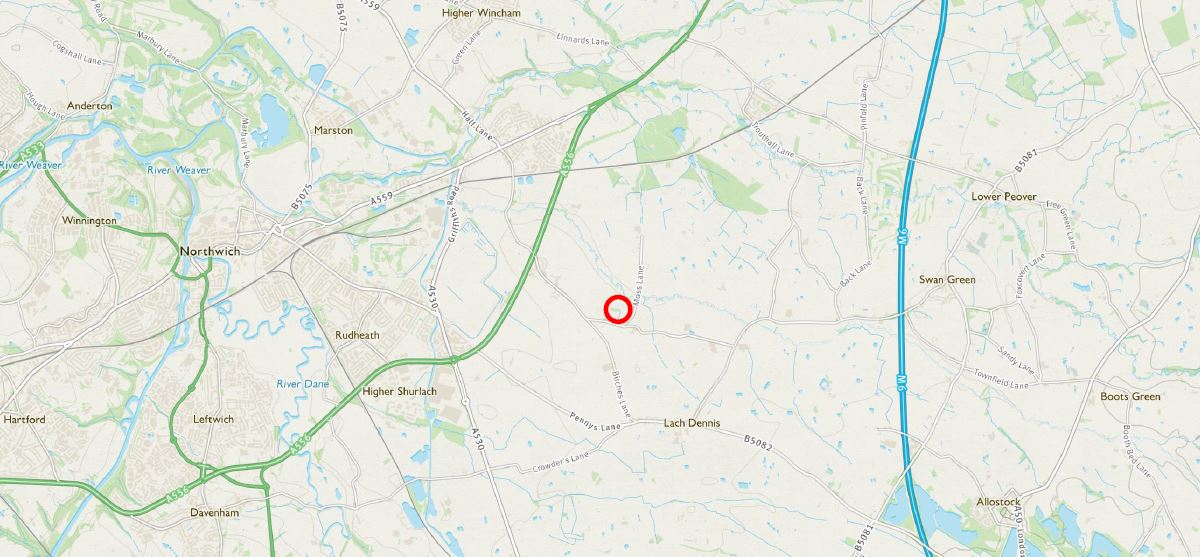 Holford H165 map